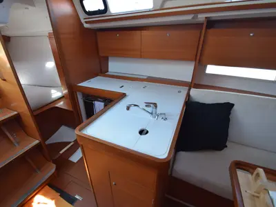 Galley of Vittoria, a Dufour 335 Grand Large sailboat at Nieuwpoort, Belgium