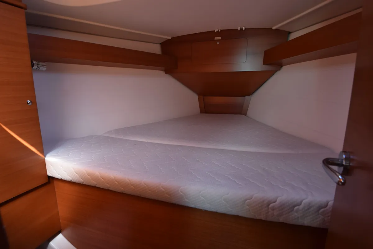 Cabin on Vittoria, a Dufour 335 Grand Large sailboat at Nieuwpoort, Belgium