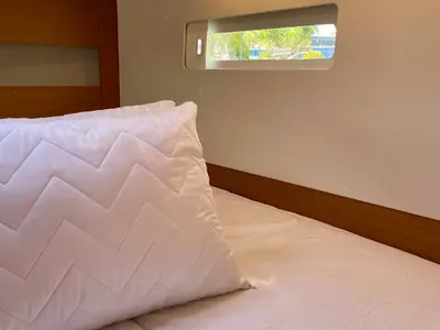 Cabin on Baghera, a Jeanneau Sun Odyssey 410 sailboat at Municipal Unit of Lefkada, Greece