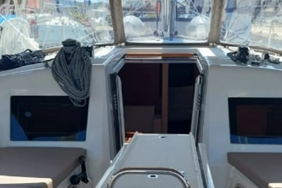 Baghera, a Jeanneau Sun Odyssey 410 sailboat at Municipal Unit of Lefkada, Greece