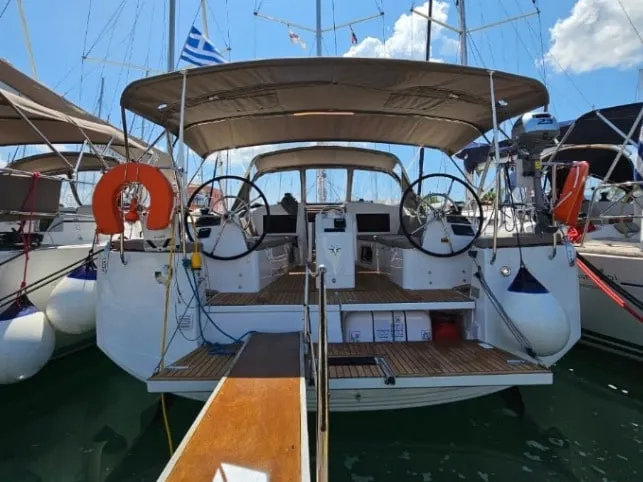 Baghera, a Jeanneau Sun Odyssey 410 sailboat at Municipal Unit of Lefkada, Greece