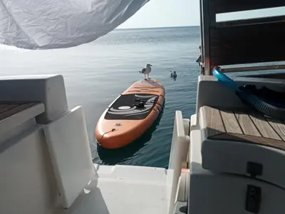 Deck of Nine Muses, a Hanse 342 sailboat at Sithonia Municipal Unit, Greece