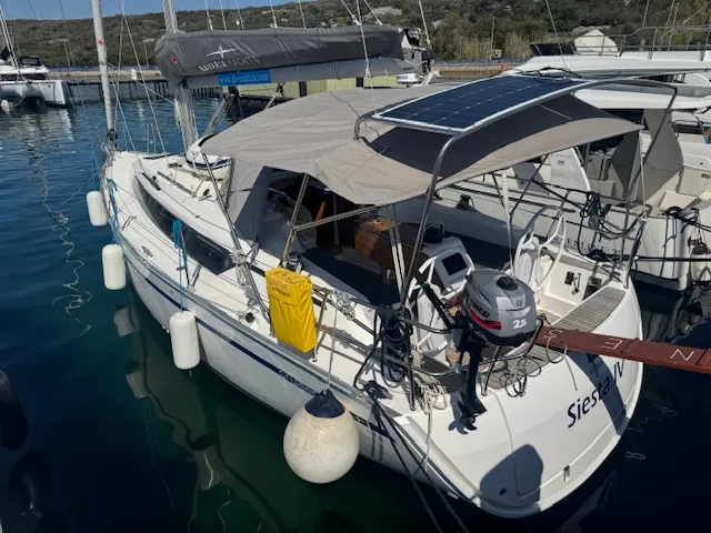 Siesta IV, a Bavaria Cruiser 34 sailboat at Punat, Croatia