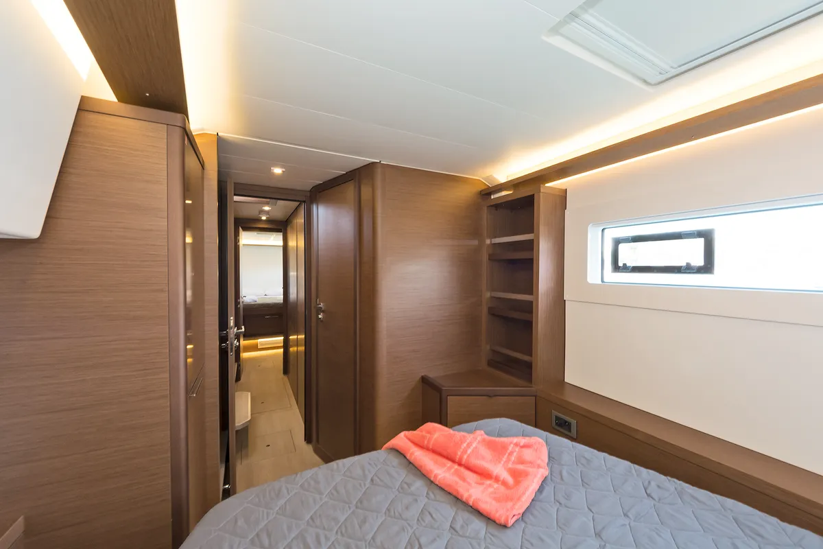 Cabin on Emmelia, a Lagoon 46 catamaran at Athens, Greece
