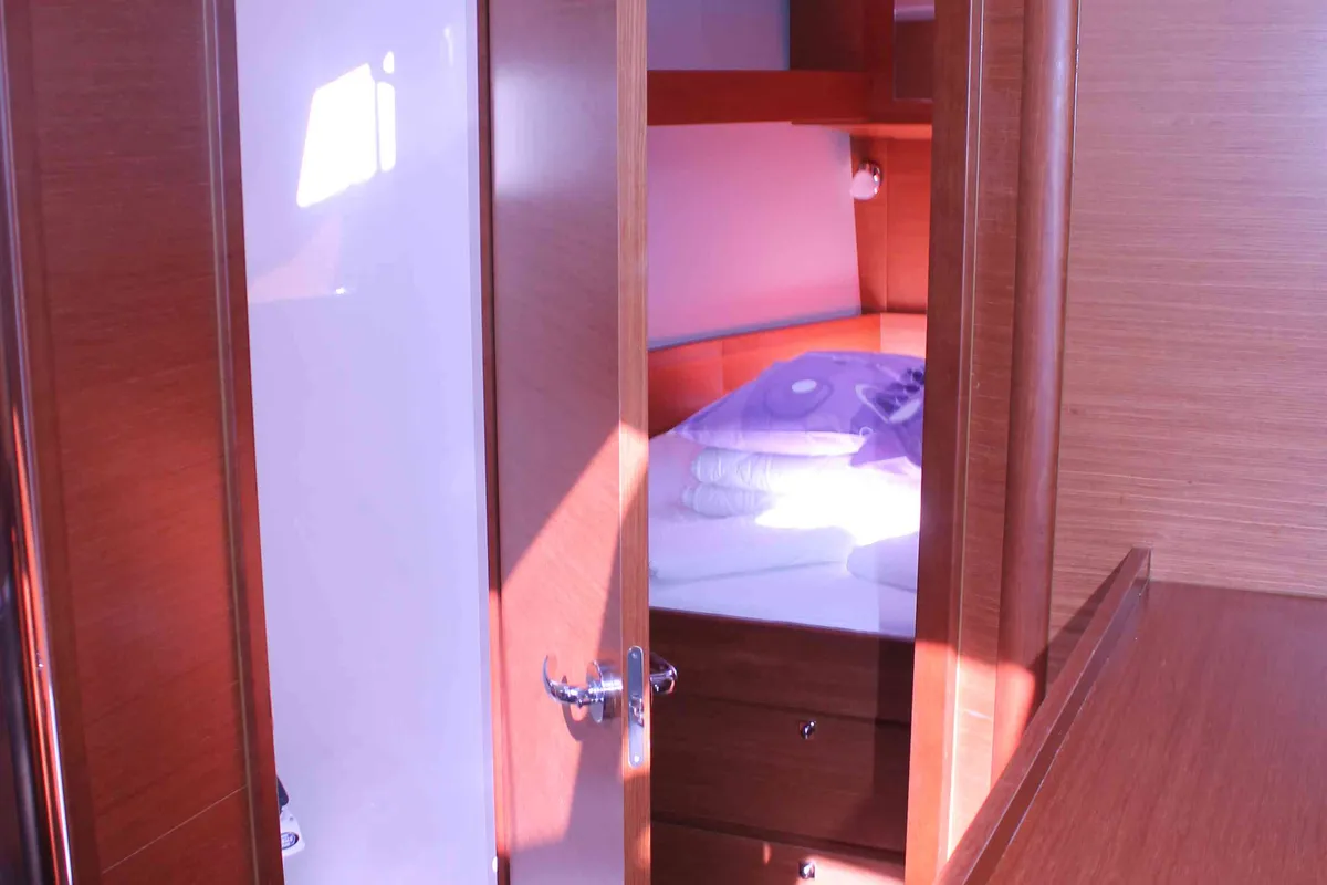 Cabin on Marlera, a Dufour 430 sailboat at Dubrovnik, Croatia