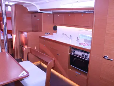 Galley of Marlera, a Dufour 430 sailboat at Dubrovnik, Croatia