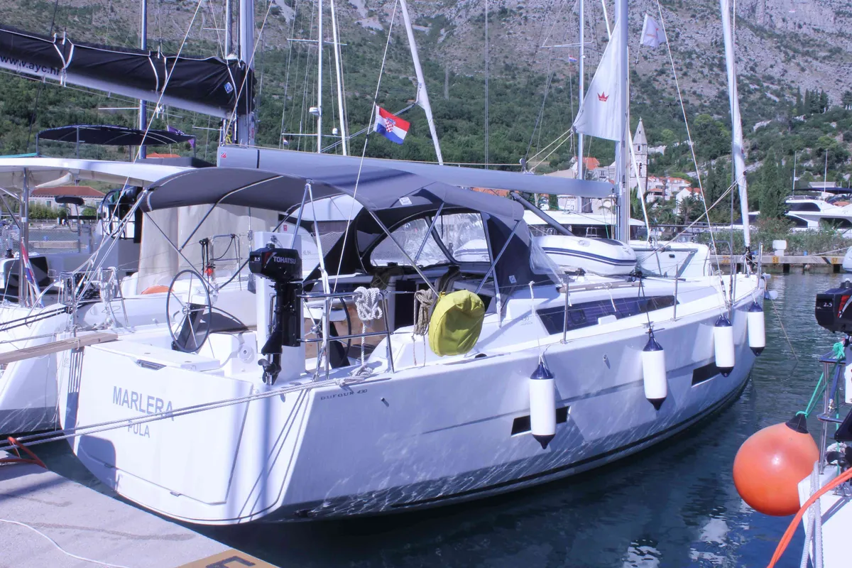 Cabin on Marlera, a Dufour 430 sailboat at Dubrovnik, Croatia