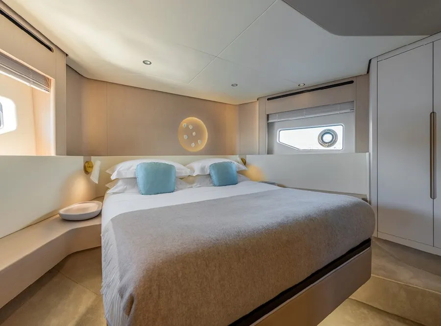 Cabin on Pangea, a Azimut 68 motor yacht at Podstrana - Miljevac, Croatia