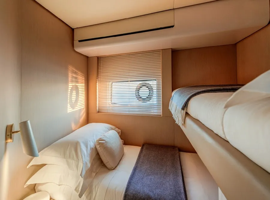 Cabin on Pangea, a Azimut 68 motor yacht at Podstrana - Miljevac, Croatia