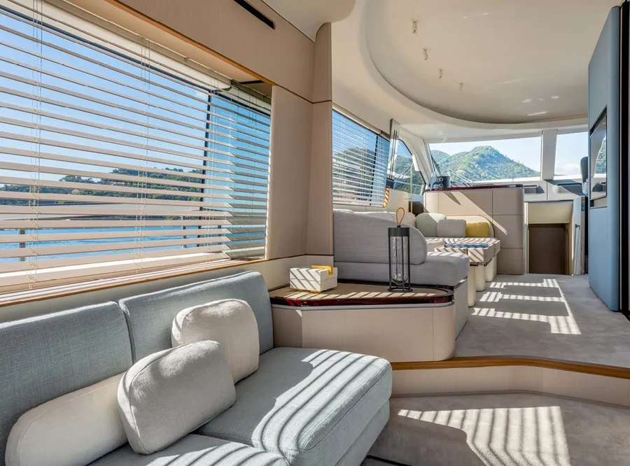Salon of Pangea, a Azimut 68 motor yacht at Podstrana - Miljevac, Croatia