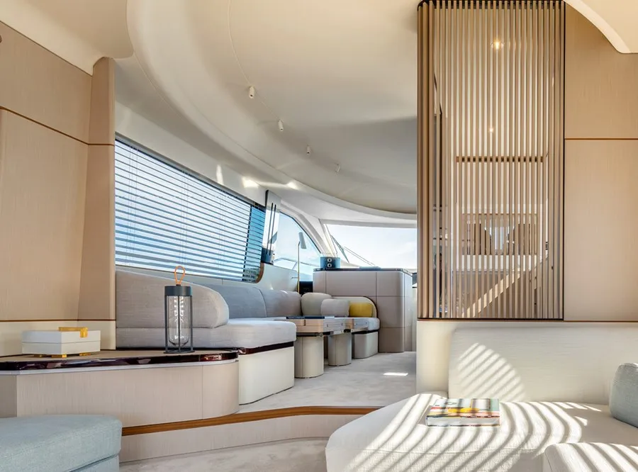 Salon of Pangea, a Azimut 68 motor yacht at Podstrana - Miljevac, Croatia