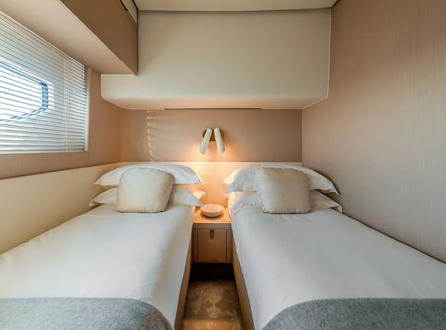 Cabin on Pangea, a Azimut 68 motor yacht at Podstrana - Miljevac, Croatia