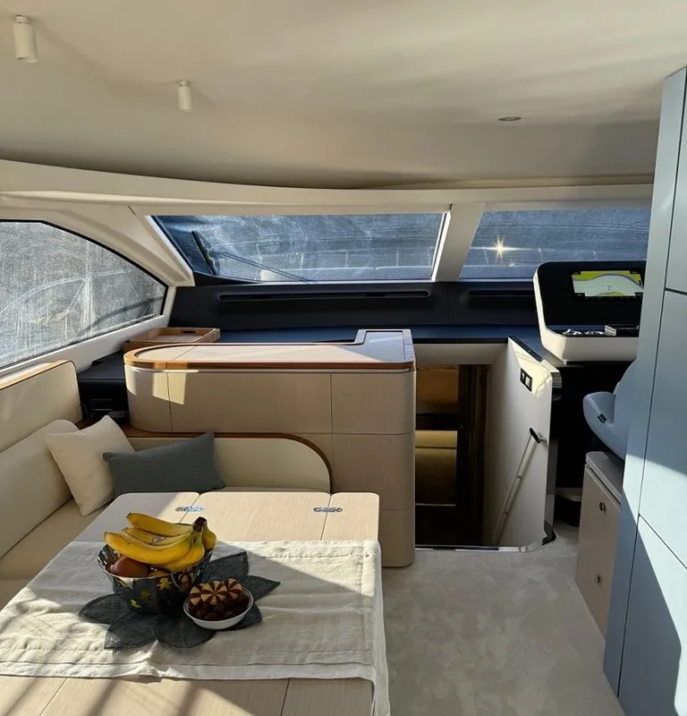 Salon of Pangea, a Azimut 68 motor yacht at Podstrana - Miljevac, Croatia