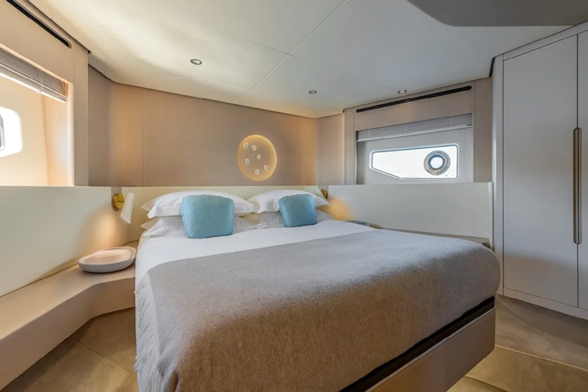 Cabin on Pangea, a Azimut 68 motor yacht at Podstrana - Miljevac, Croatia