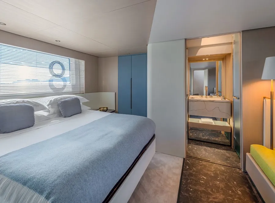 Cabin on Pangea, a Azimut 68 motor yacht at Podstrana - Miljevac, Croatia