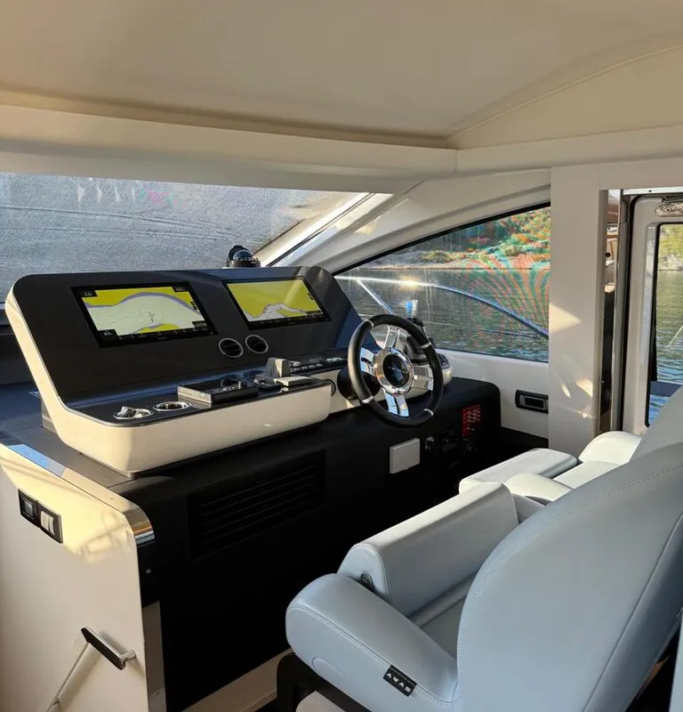 Cockpit of Pangea, a Azimut 68 motor yacht at Podstrana - Miljevac, Croatia