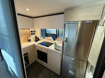 Galley of Pangea, a Azimut 68 motor yacht at Podstrana - Miljevac, Croatia