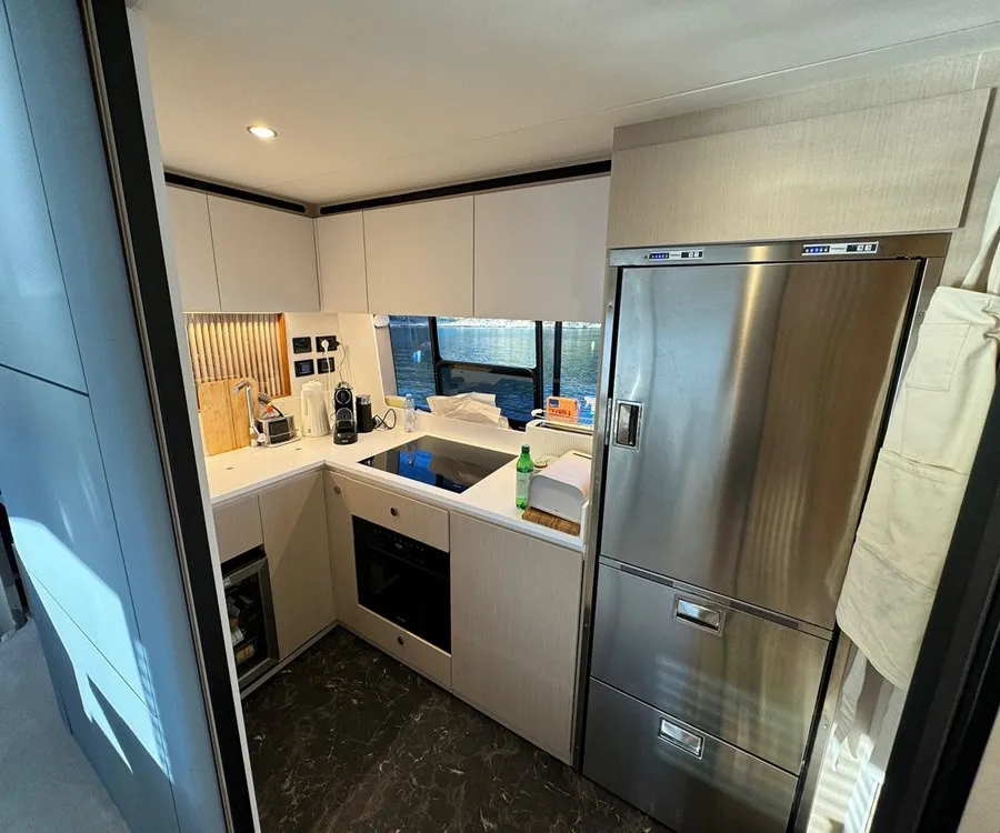 Galley of Pangea, a Azimut 68 motor yacht at Podstrana - Miljevac, Croatia