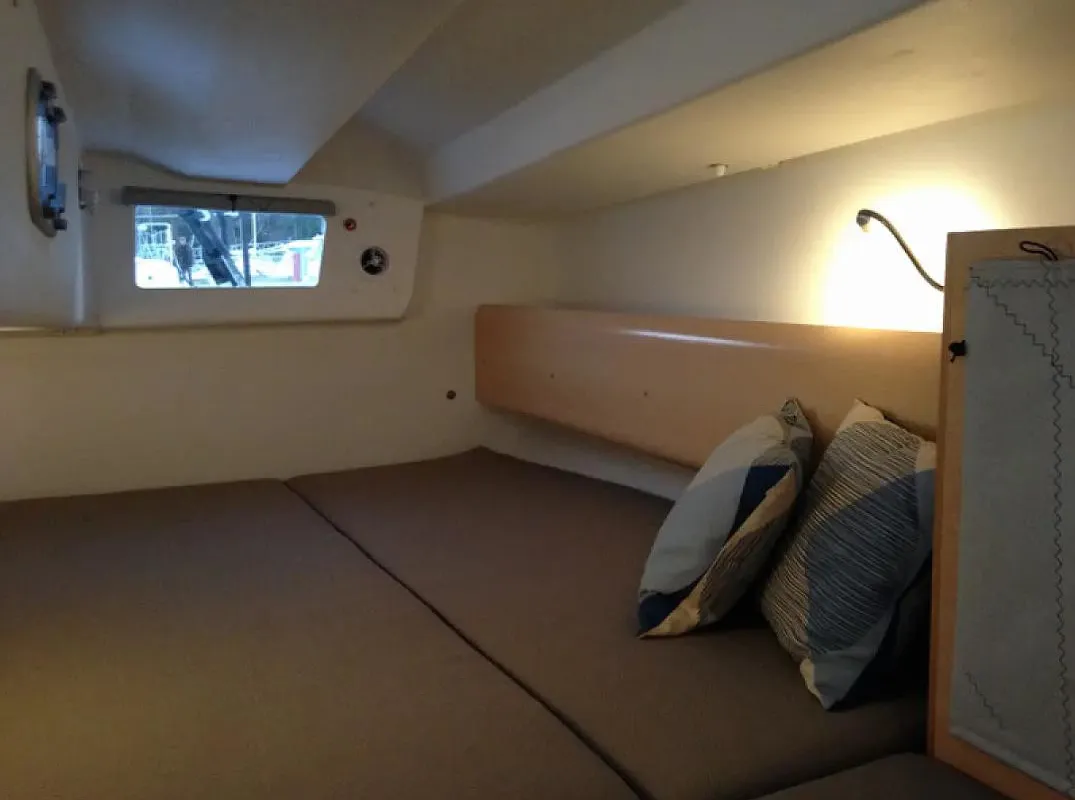 Cabin on Little Wing, a Pogo 36 sailboat at Alameda, United States