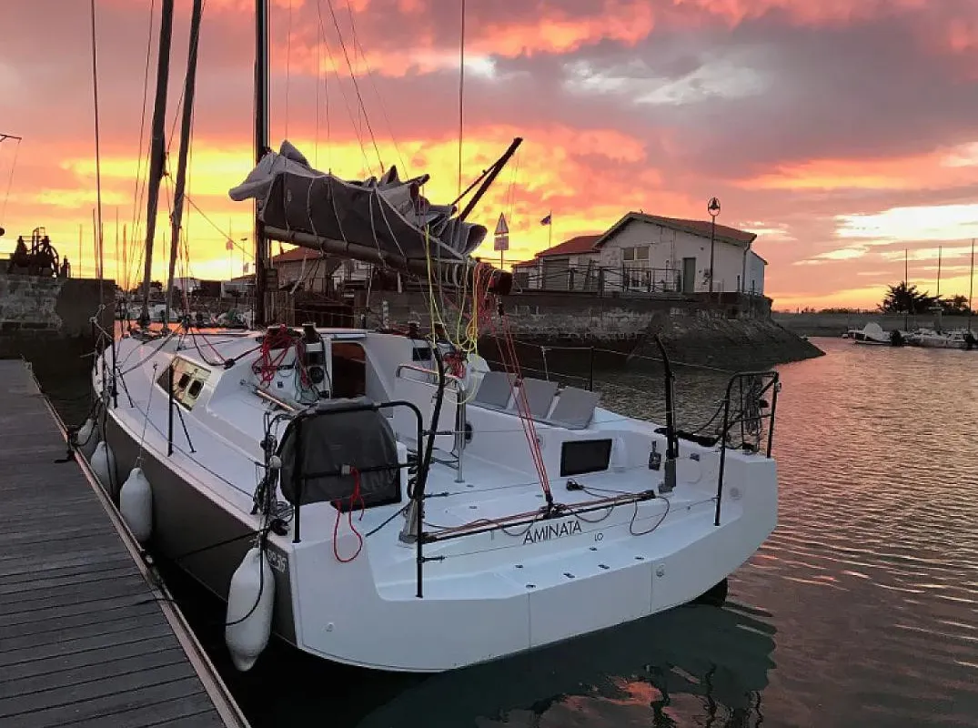 Exterior view of Little Wing, a Pogo 36 sailboat at Alameda, United States
