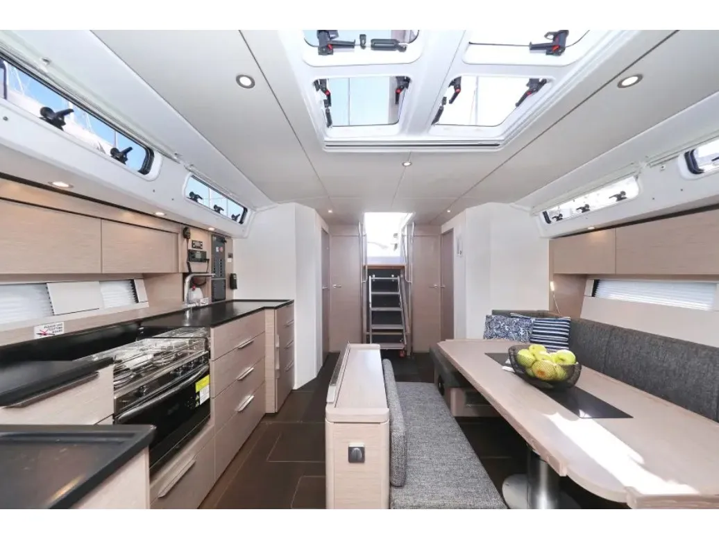 Galley of Simply Relax, a Hanse 460 sailboat at Lefkada, Greece