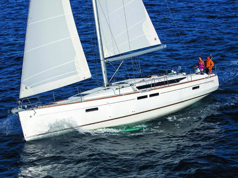 Exterior view of Oceanlord, a Jeanneau Sun Odyssey 509 sailboat at Nieuwpoort, Belgium