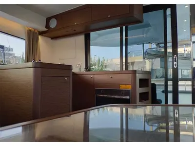 Galley of LAG IX, a Lagoon 42 catamaran at Athens, Greece