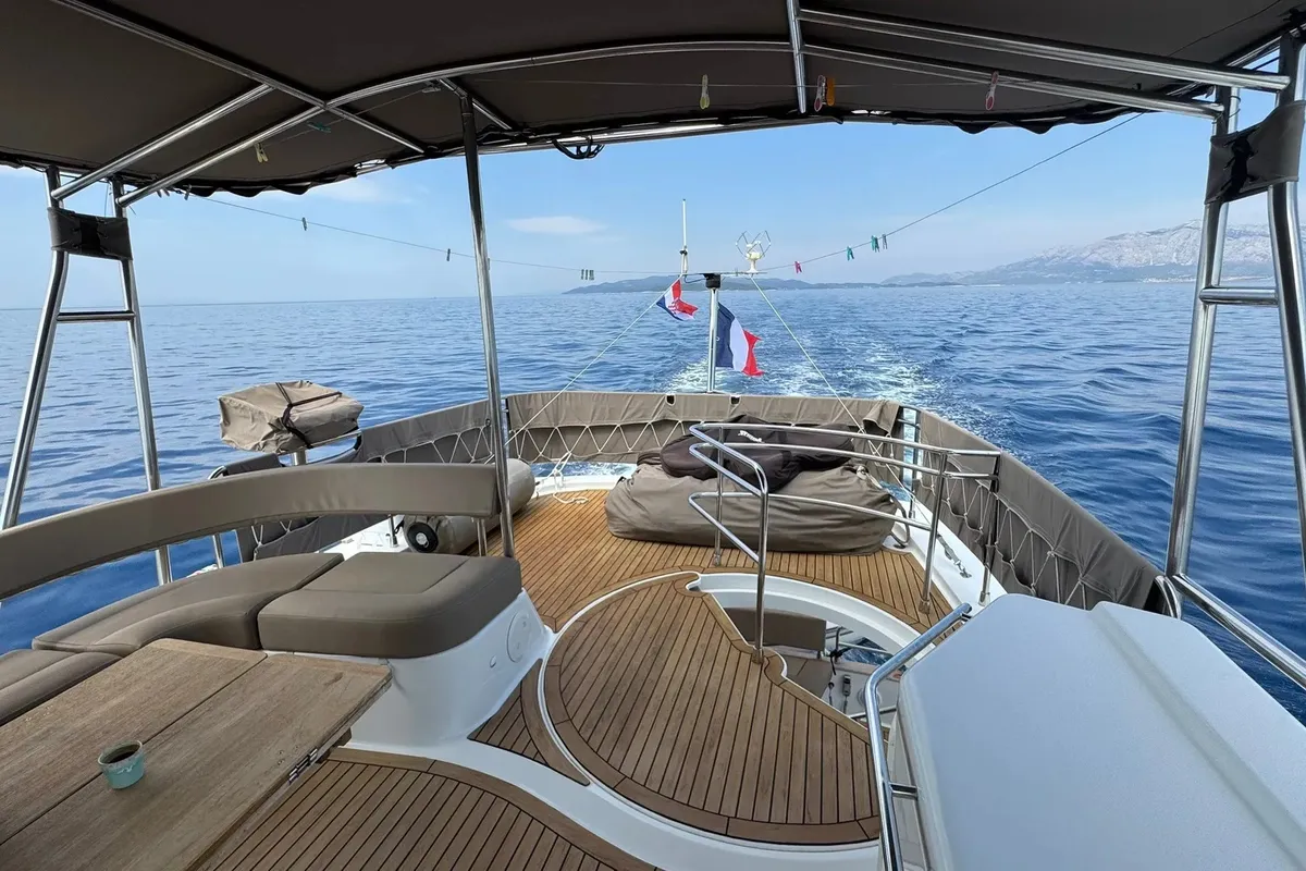 MY Z, a Fountaine Pajot Cumberland 47LC catamaran at Capo d'Orlando, Italy