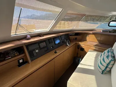 MY Z, a Fountaine Pajot Cumberland 47LC catamaran at Capo d'Orlando, Italy