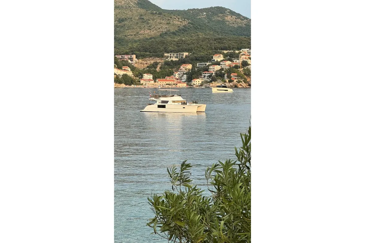 MY Z, a Fountaine Pajot Cumberland 47LC catamaran at Capo d'Orlando, Italy