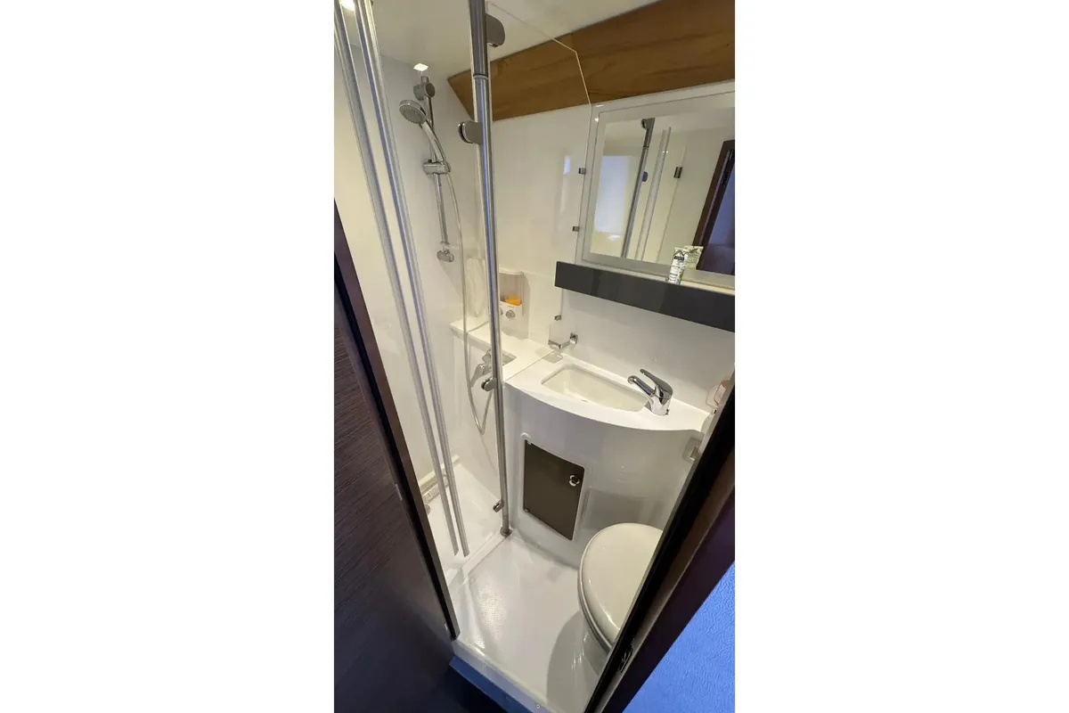 MY Z, a Fountaine Pajot Cumberland 47LC catamaran at Capo d'Orlando, Italy