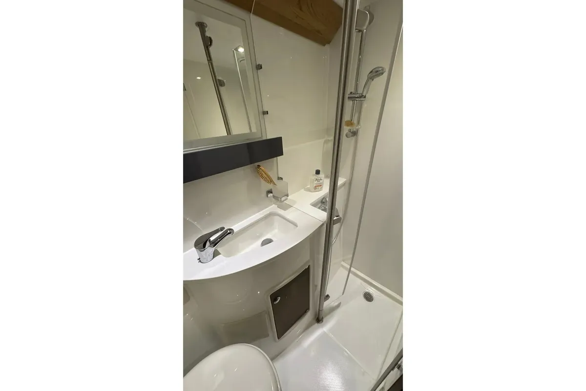MY Z, a Fountaine Pajot Cumberland 47LC catamaran at Capo d'Orlando, Italy