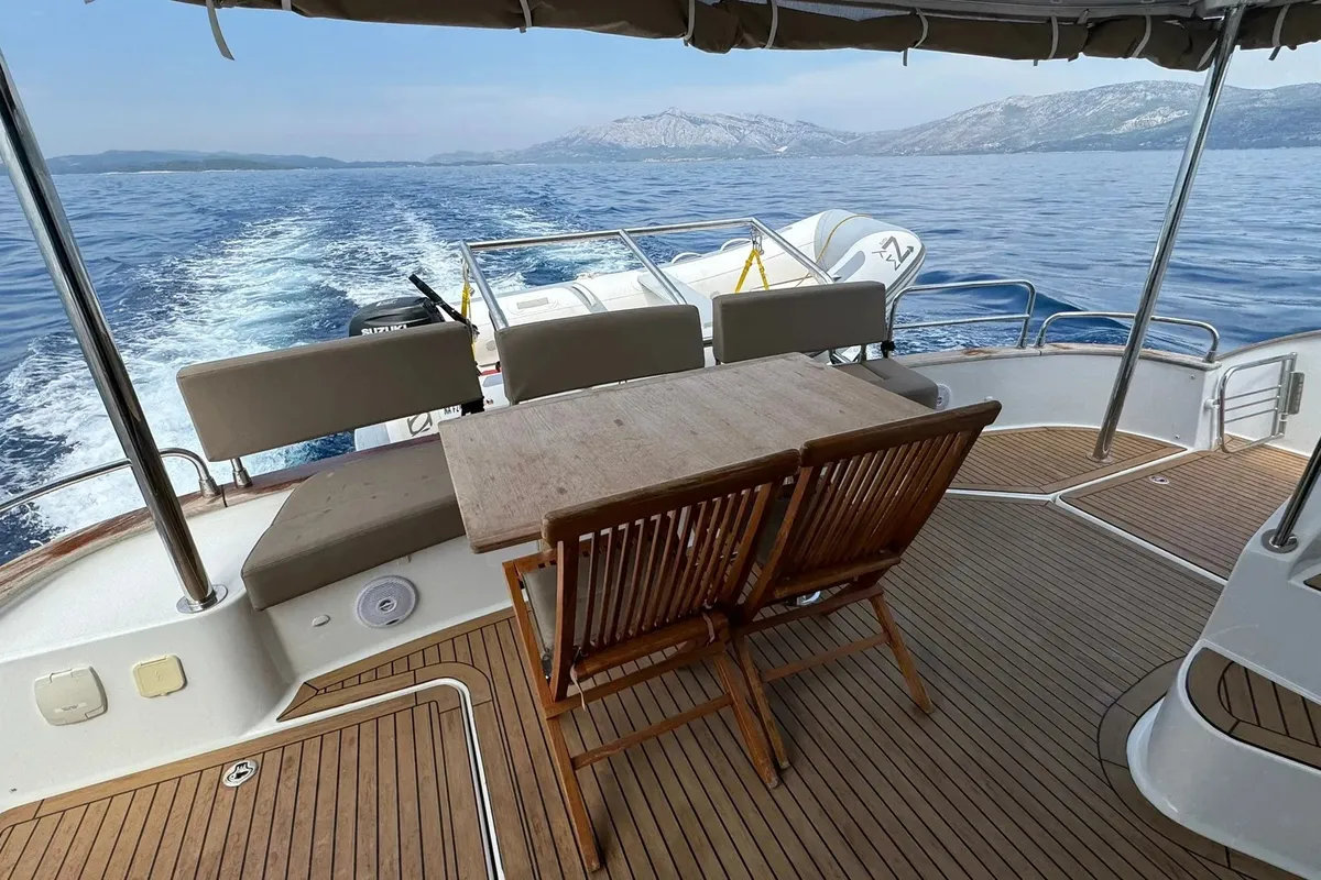 MY Z, a Fountaine Pajot Cumberland 47LC catamaran at Capo d'Orlando, Italy