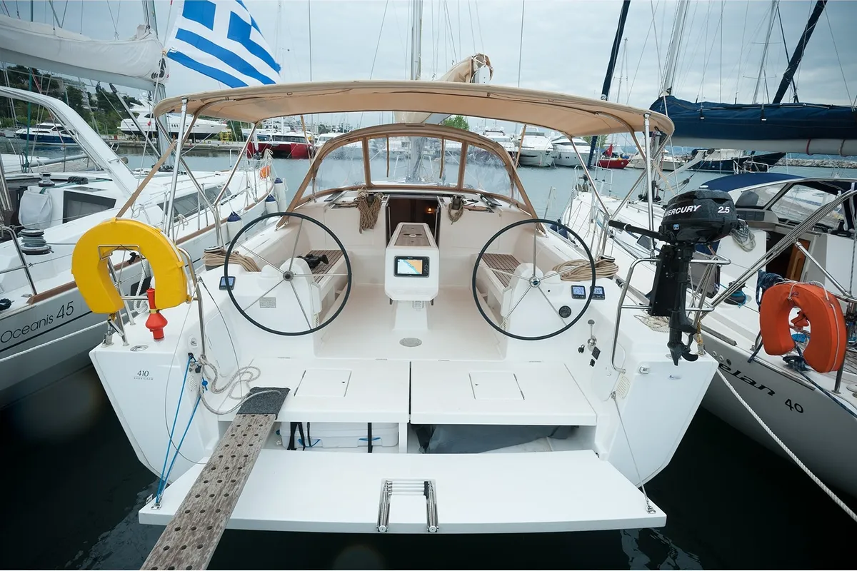 Anemos, a Dufour 410 GL sailboat at Sithonia Municipal Unit, Greece