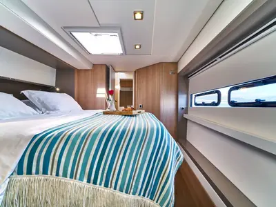 Cabin on Atlantic, a Bali 4.6 catamaran at Figari/Golfo Aranci, Italy