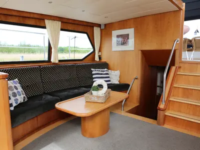 Salon of Royal, a Pacific Allure 155 motor yacht at Heukelum, Netherlands