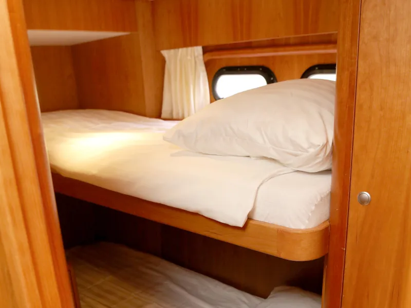Cabin on Royal, a Pacific Allure 155 motor yacht at Heukelum, Netherlands