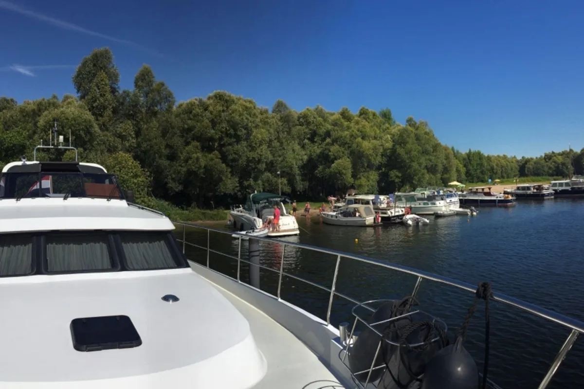 Exterior view of Royal, a Pacific Allure 155 motor yacht at Heukelum, Netherlands
