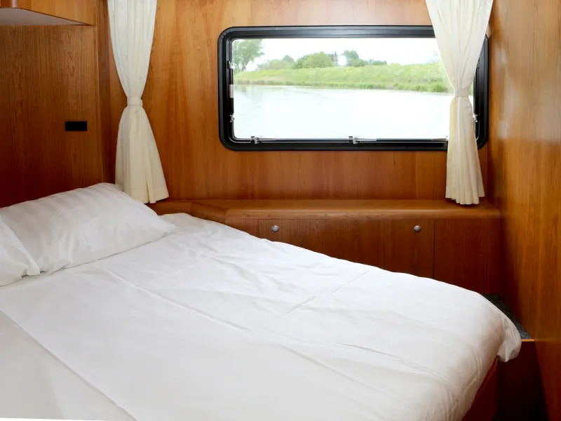 Cabin on Royal, a Pacific Allure 155 motor yacht at Heukelum, Netherlands
