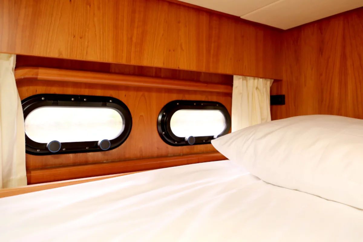 Cabin on Royal, a Pacific Allure 155 motor yacht at Heukelum, Netherlands
