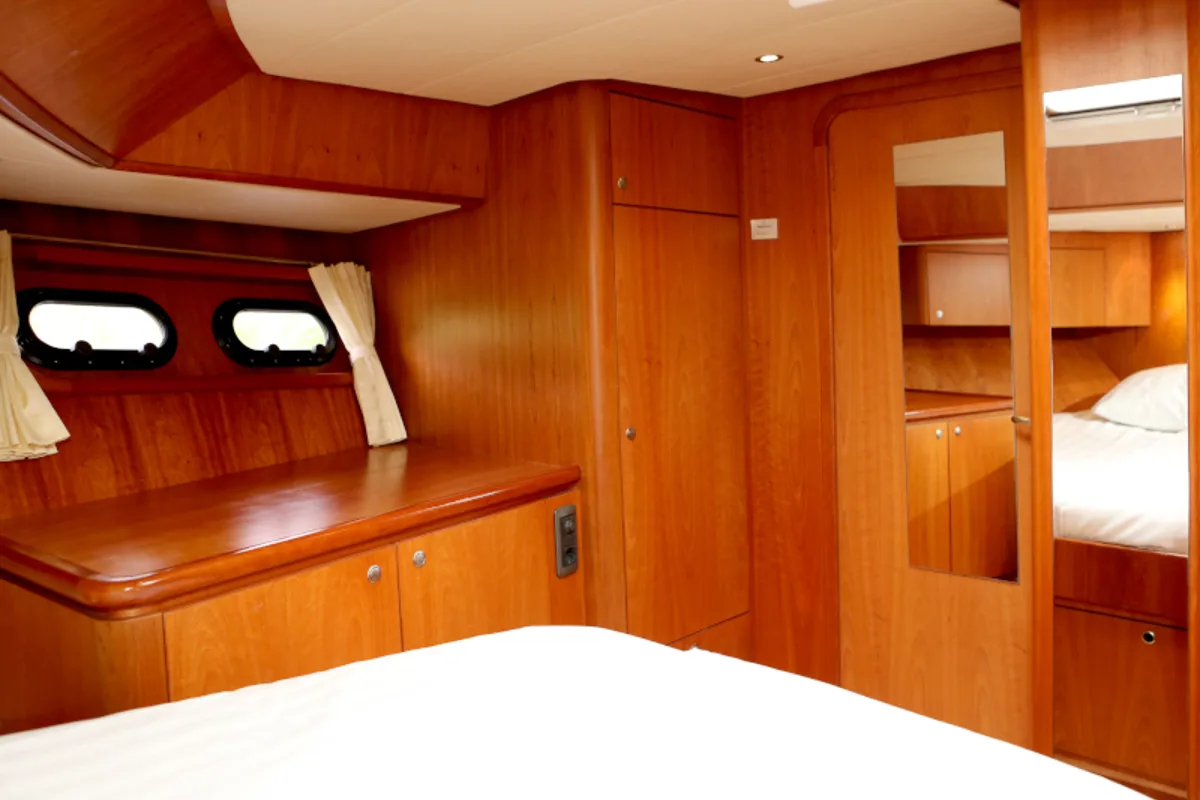 Cabin on Royal, a Pacific Allure 155 motor yacht at Heukelum, Netherlands