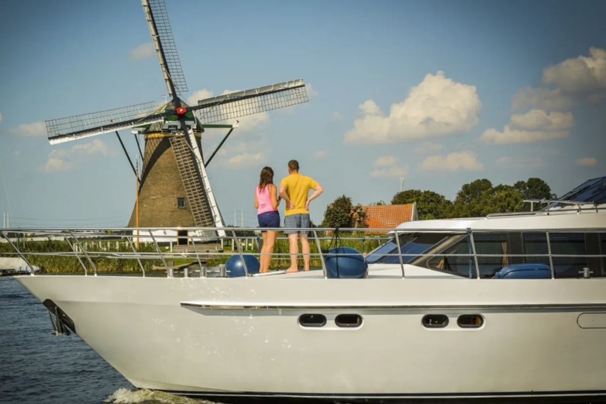 Exterior view of Royal, a Pacific Allure 155 motor yacht at Heukelum, Netherlands