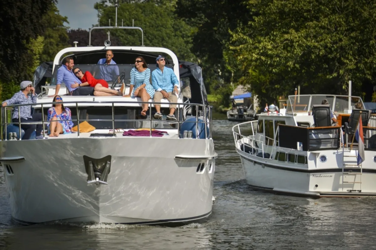 Exterior view of Royal, a Pacific Allure 155 motor yacht at Heukelum, Netherlands