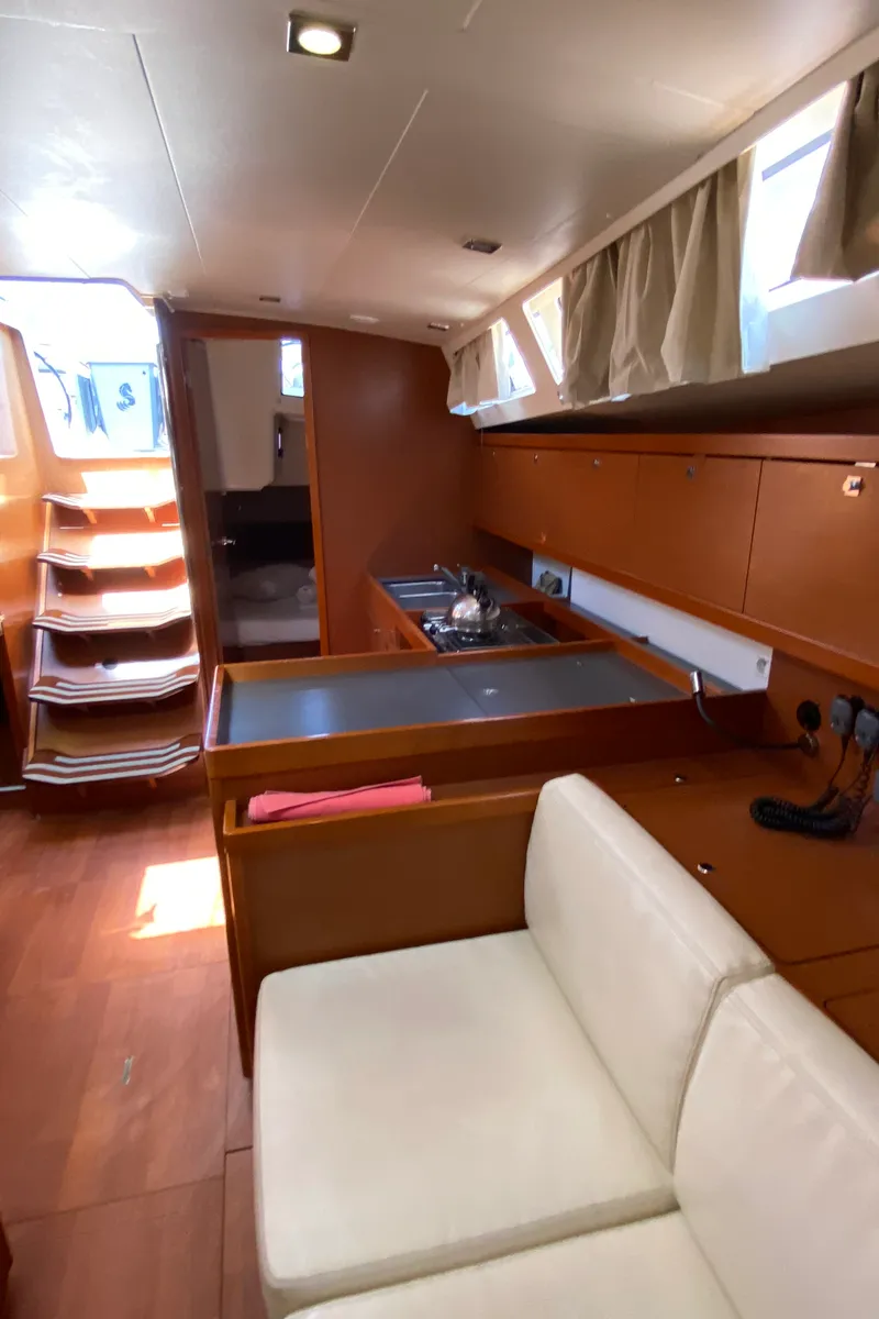Salon of Callidora, a Beneteau Oceanis 45 sailboat at Municipal Unit of Rhodes, Greece