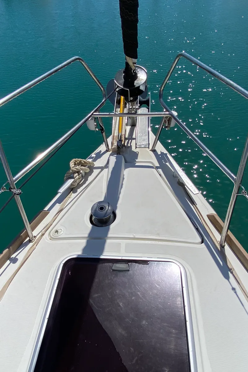 Deck of Callidora, a Beneteau Oceanis 45 sailboat at Municipal Unit of Rhodes, Greece