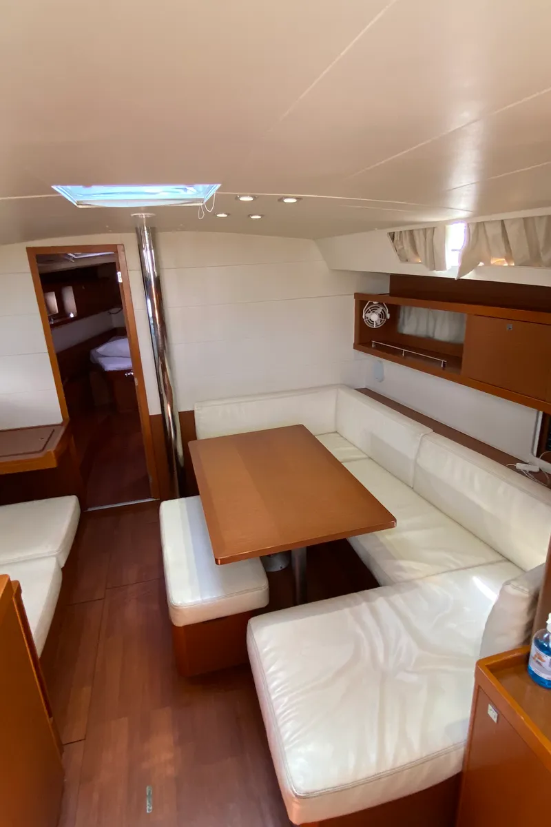 Salon of Callidora, a Beneteau Oceanis 45 sailboat at Municipal Unit of Rhodes, Greece