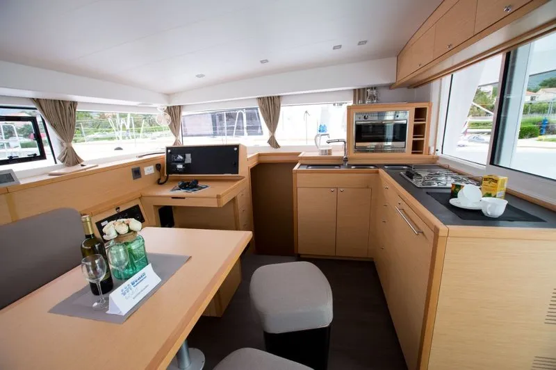 Galley of Bubbles Up, a Lagoon 40 catamaran at Road Town, British Virgin Islands