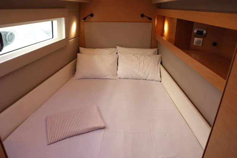 Cabin on Sithonia, a Nautitech 46 Fly catamaran at Athens, Greece