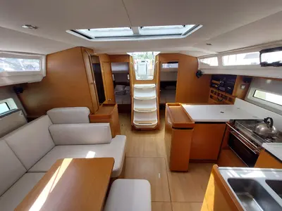 Salon of Apollonas, a Jeanneau Sun Odyssey 440 sailboat at Kontokali, Greece