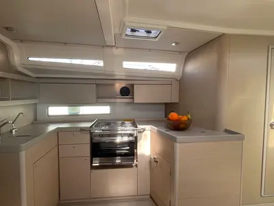 Galley of Vela, a Beneteau Oceanis 40.1 sailboat at Rosignano Solvay, Italy